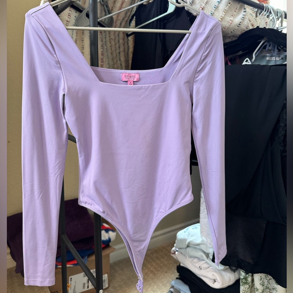 miami purple body suit